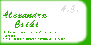 alexandra csiki business card